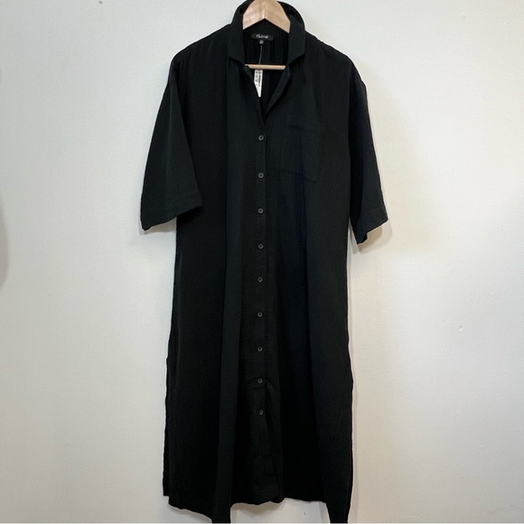 •new• MADEWELL Lightestspun Coverup Maxi Shirt Dress - Picture 7 of 12
